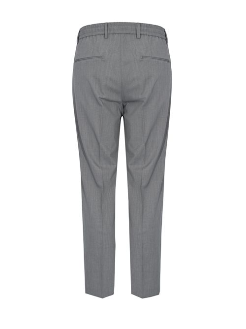 Pantalone in misto lana e viscosa tecnica con coulisse Light Grey DANIELE ALESSANDRINI | DA1FW26P005173